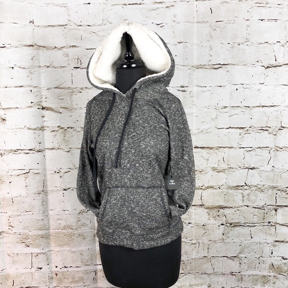 Active USA Jackets & Blazers - Active USA Black Tweed Pull Over Hoodie - Small